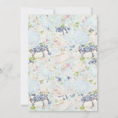 Vrijgezellenfeest Tea Elegant Blush Floral Gold Kaart (Achterkant)