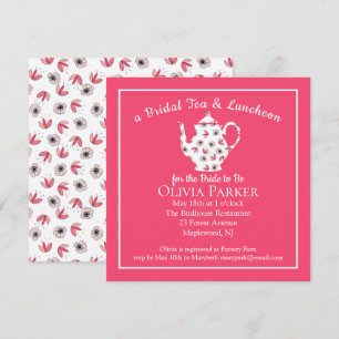 Vrijgezellenfeest Tea en Luncheon Invitation Kaart