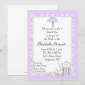 vrijgezellenfeest Tea Paars Kaart (Voorkant / Achterkant)