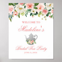 Vrijgezellenfeest Tea Party Floral roze Silver Wel
