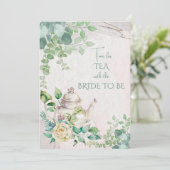 Vrijgezellenfeest Tea Party Invitation Aankondiging (Staand voorkant)