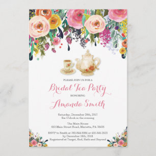 vrijgezellenfeest Tea Party Invitation Kaart