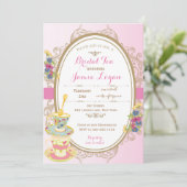 Vrijgezellenfeest Tea Party Invitation Kaart (Staand voorkant)