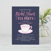 vrijgezellenfeest Tea Party Invitation Kaart (Staand voorkant)