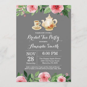 vrijgezellenfeest Tea Party Invitation Kaart