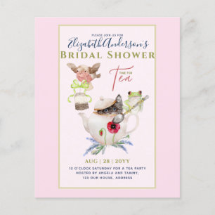 Vrijgezellenfeest Tea Party Invitations Cute Fun Flyer