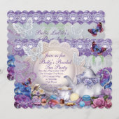 Vrijgezellenfeest Tea Party Kaart (Voorkant / Achterkant)