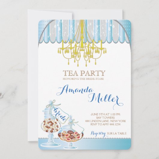Vrijgezellenfeest Tea Party-uitnodigingen Kaart (Voorkant)