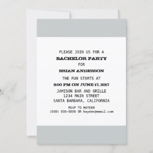 Vrijgezellenfeest Template Kaart