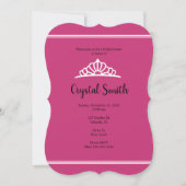 Vrijgezellenfeest Tiara Pink Stripe Kaart (Voorkant)