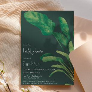 Vrijgezellenfeest Tropical greenery script plant Kaart