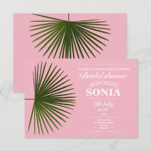 Vrijgezellenfeest Tropische Palm Frond Leaf Weddin Kaart