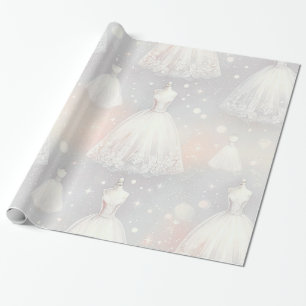 Vrijgezellenfeest Trouwjurk Pastel Lights Cadeaupapier