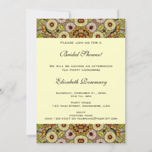 Vrijgezellenfeest, tuinbloemen Kaart