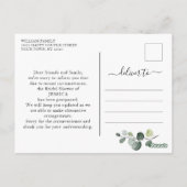 Vrijgezellenfeest Uitgestelde datum legant Eucalyp Briefkaart (Achterkant)