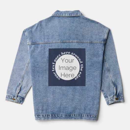 vrijgezellenfeest uw afbeelding hier, foto aangepa denim jacket (Achterkant)