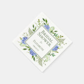 Vrijgezellenfeest van blauwe hydrangeas servet (Hoek)