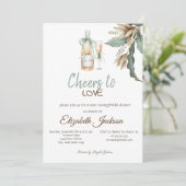 Vrijgezellenfeest van bloemen voor wijnbereiding kaart (Staand voorkant)