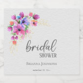 Vrijgezellenfeest van Bright Flowers Golden Greene Sparkling Wijnetiket (Enkel label)