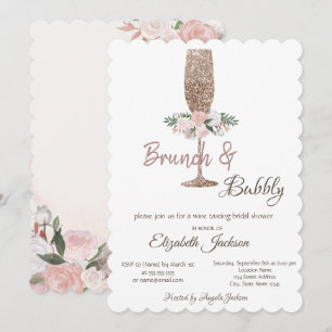 Vrijgezellenfeest van Brunch en Bubbel Glitter Win Kaart