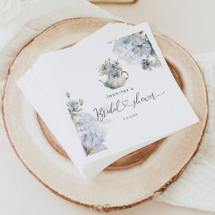 Vrijgezellenfeest van de Blauwe Hydrangeas-theepar Servet