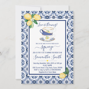 Vrijgezellenfeest van de blauwe mediterrane Lemons Feestdagenkaart