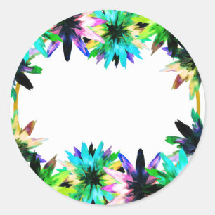 Vrijgezellenfeest van de Floral Lotus Flower Water Ronde Sticker