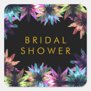 Vrijgezellenfeest van de Floral Lotus Flower Water Vierkante Sticker