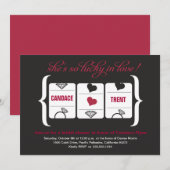 Vrijgezellenfeest van de gokautomaat kaart (Voorkant / Achterkant)