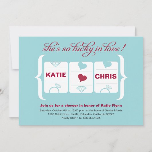 Vrijgezellenfeest van de gokautomaat kaart (Voorkant)