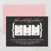 Vrijgezellenfeest van de gokautomaat kaart (Voorkant / Achterkant)