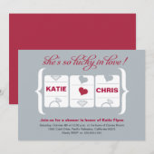 Vrijgezellenfeest van de gokautomaat kaart (Voorkant / Achterkant)