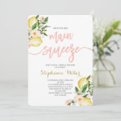 Vrijgezellenfeest van de Lemons Main Squeeze Kaart (Staand voorkant)