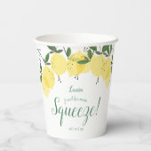 Vrijgezellenfeest van de Lemons Main Squeeze Papieren Bekers (Achterkant)