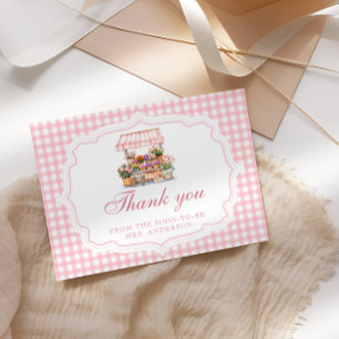 Vrijgezellenfeest van de markt voor verse landbouw bedankkaart