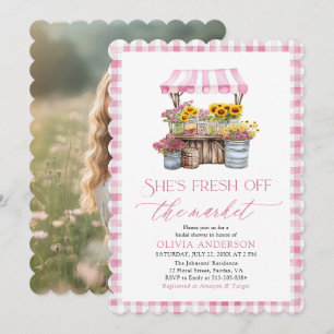 Vrijgezellenfeest van de markt voor verse landbouw kaart