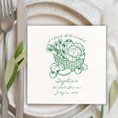 Vrijgezellenfeest van de markt voor verse landbouw servet