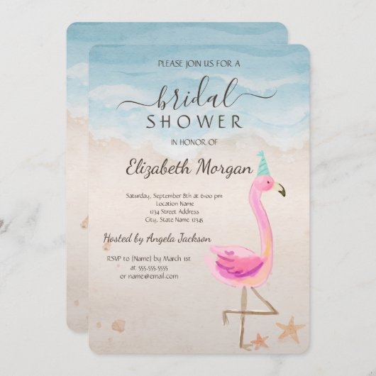 Vrijgezellenfeest van de Tropische Perzische Roze Kaart (Voorkant / Achterkant)