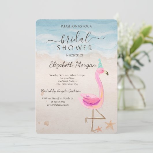 Vrijgezellenfeest van de Tropische Perzische Roze Kaart (Staand voorkant)