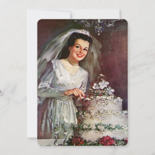 Vrijgezellenfeest van de Vintage voor het snijden  Kaart