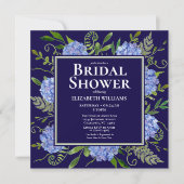 Vrijgezellenfeest van de Waterverf "Blue Hydrangea Kaart (Voorkant)