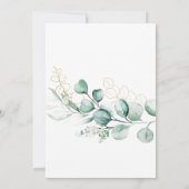 Vrijgezellenfeest van Eucalyptus Boho Greenery Kaart (Achterkant)