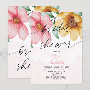 Vrijgezellenfeest van flaconroze en geel Florence Kaart