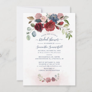 Vrijgezellenfeest van Floral Dusty Blue Greenery Kaart