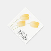 Vrijgezellenfeest van gele tulpen servetten (Hoek)