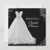 Vrijgezellenfeest van het joodse dress White Black Kaart (Voorkant)