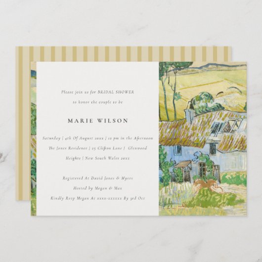 Vrijgezellenfeest van het landschap van de Rustige Kaart (Voorkant / Achterkant)