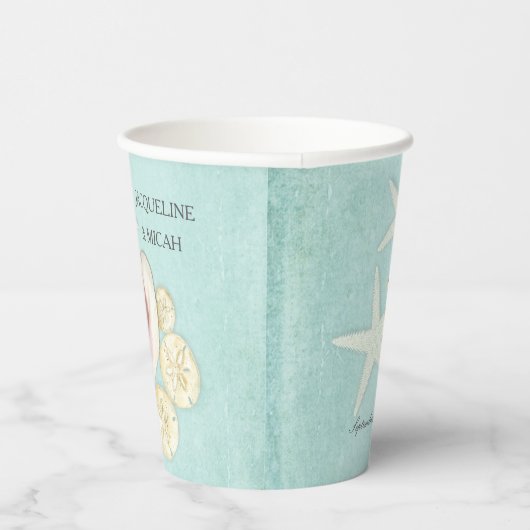 Vrijgezellenfeest van het strand van schelvis Zee Papieren Bekers (Rechts)