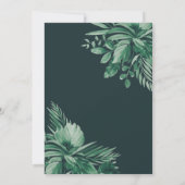 Vrijgezellenfeest van het Tropische groenery palm Kaart (Achterkant)