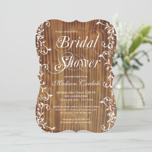 Vrijgezellenfeest van hout van het land kaart (Staand voorkant)